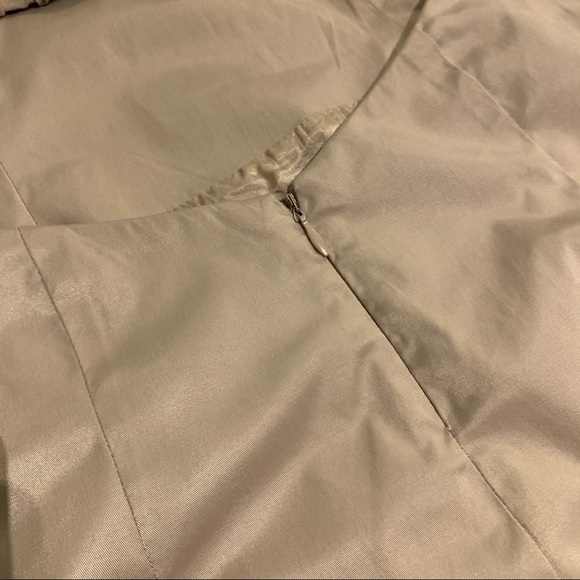 Halter Neck,Open Back Beige Mini Dress - Picture 7 of 14